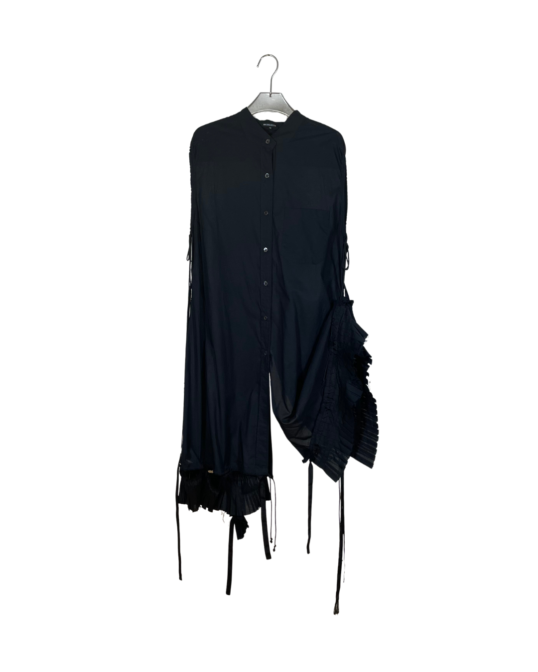 ANN DEMEULEMEESTER ロングシャツ / ノースリーブ プリーツ 変形