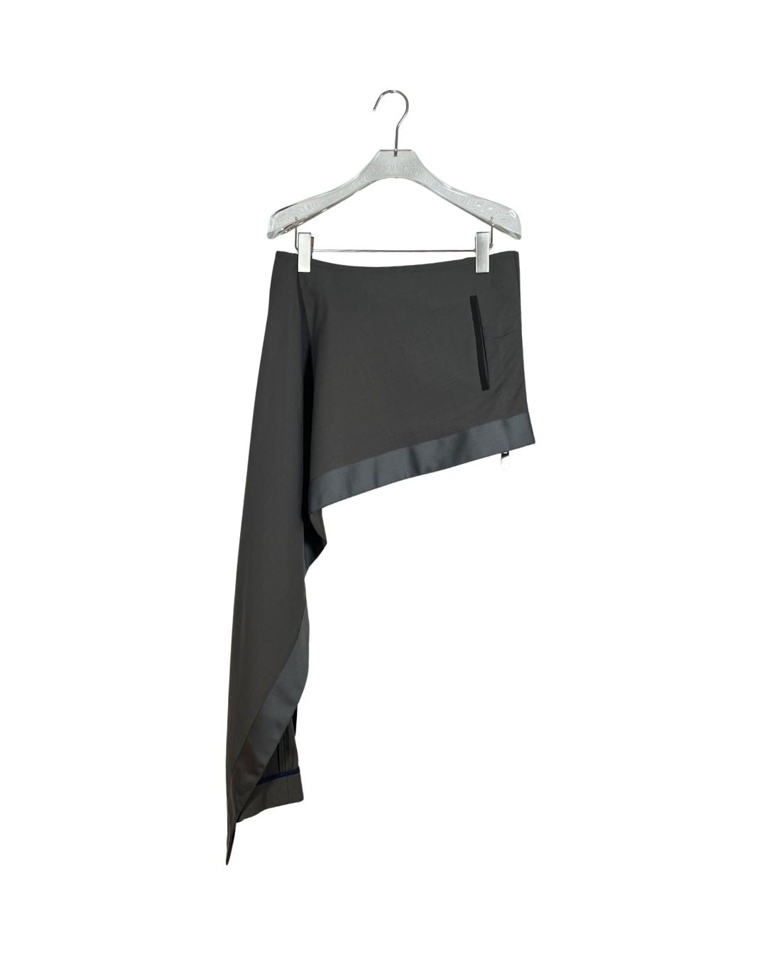 sacai アシンメトリーショートスカート / 裾光沢 変形