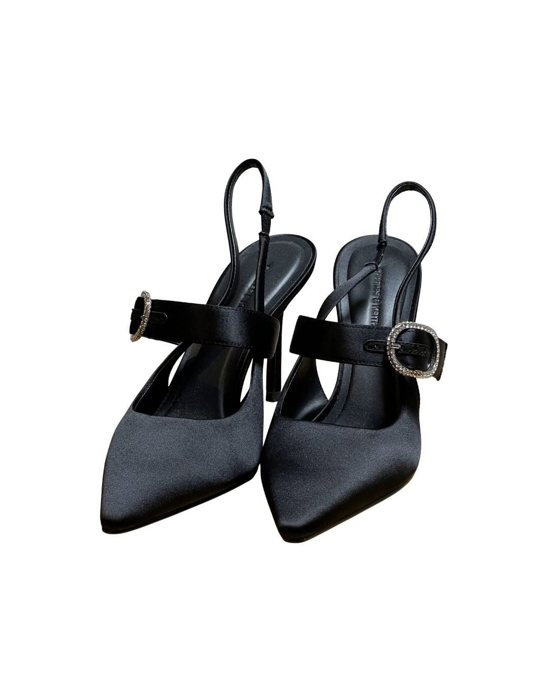 CHARLES&KEITH クリスタルバックルポインテッドトゥパンプス / リサイクルポリエステル