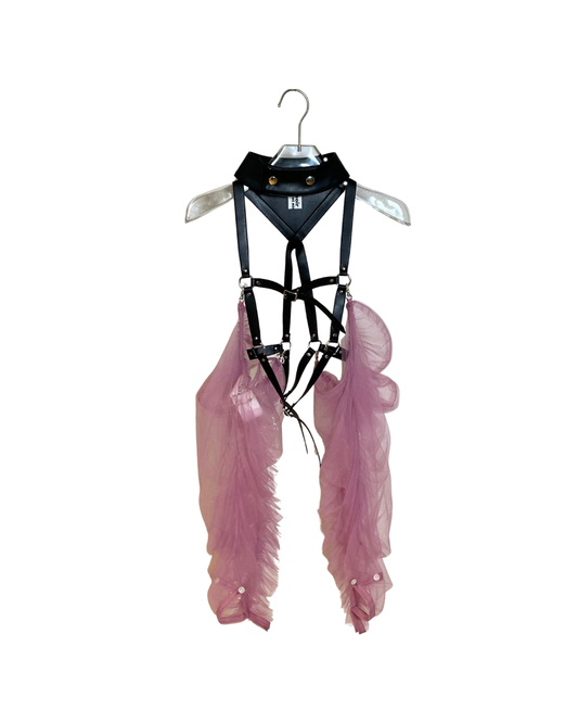 Noir Kei Ninimiya レザーハーネス / チュールフリル つけ袖