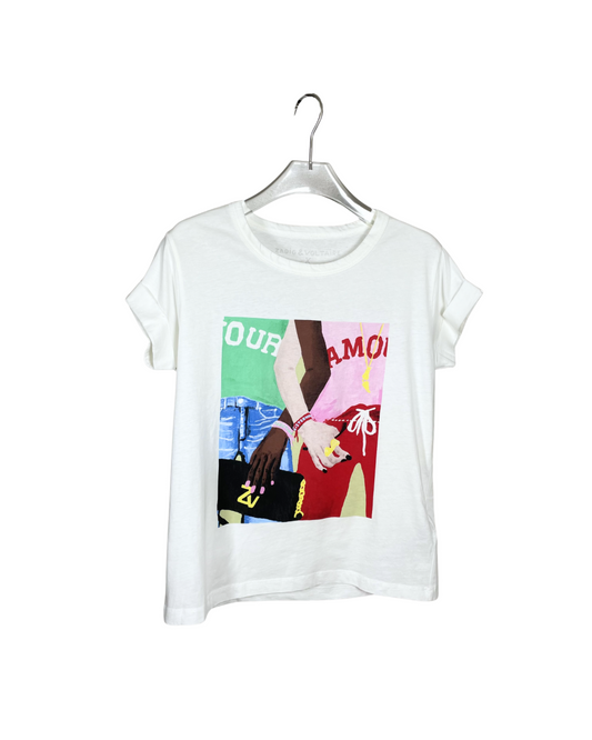 Zadig & Voltaire 半袖Tシャツ / グラフィックプリント 腕組み