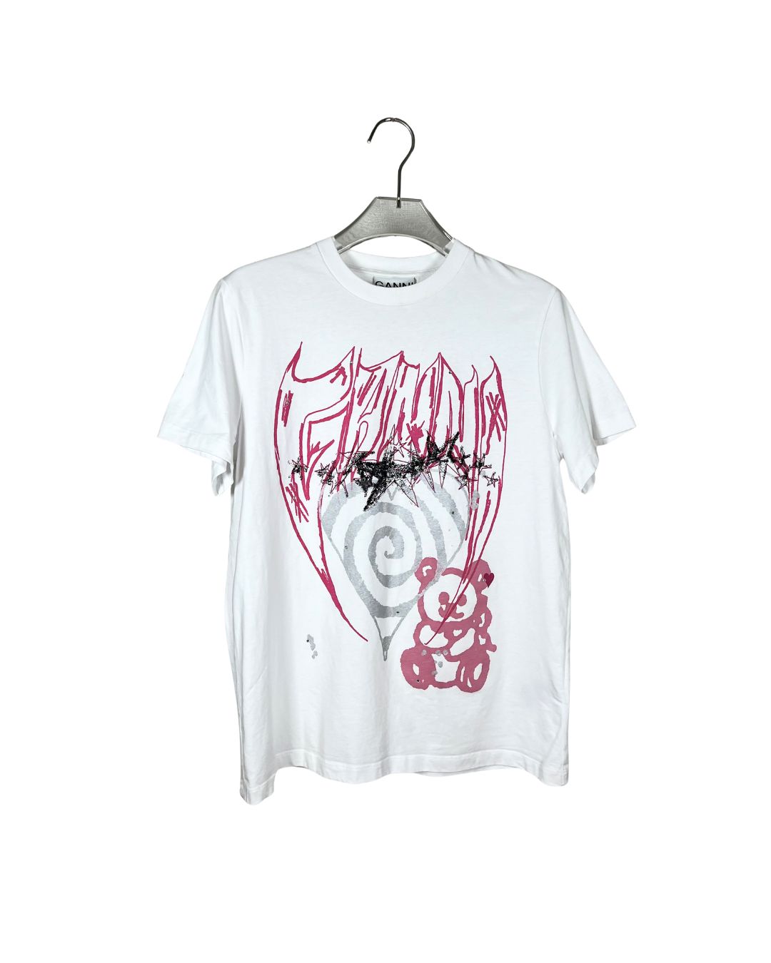 GANNI グラフィック半袖Tシャツ / 爪痕 ハート クマ