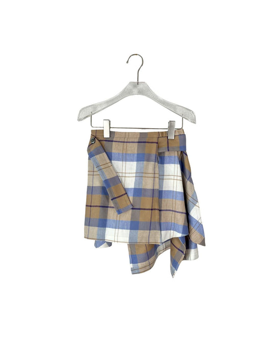 Vivienne Westwood ショートチェックスカート / アシンメトリー 巻きスカート