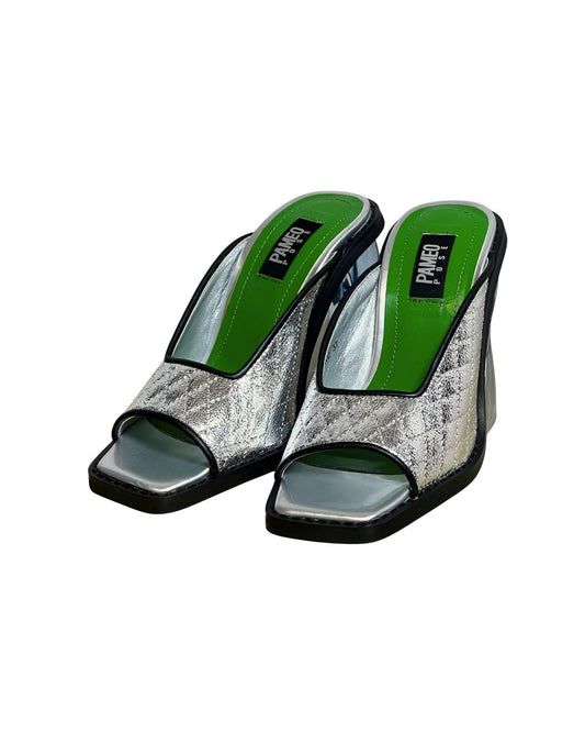 PAMEO POSE Seawater Heel Mule / オープントゥ キルティング