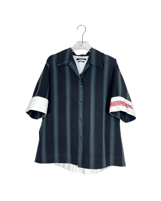 CALVINKLEIN 205W39NYC ストライプトップス (SET UP) / 半袖 捲り上げ