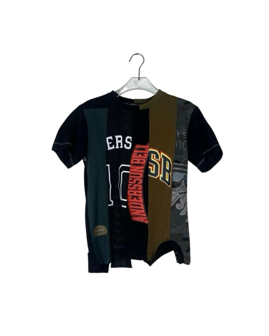 ANDERSSON BELL 半袖Tシャツ / 迷彩 ドッキング プリント