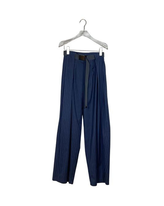 MAISON SPECIAL トンネルループセットベルトパンツ / ストライプ