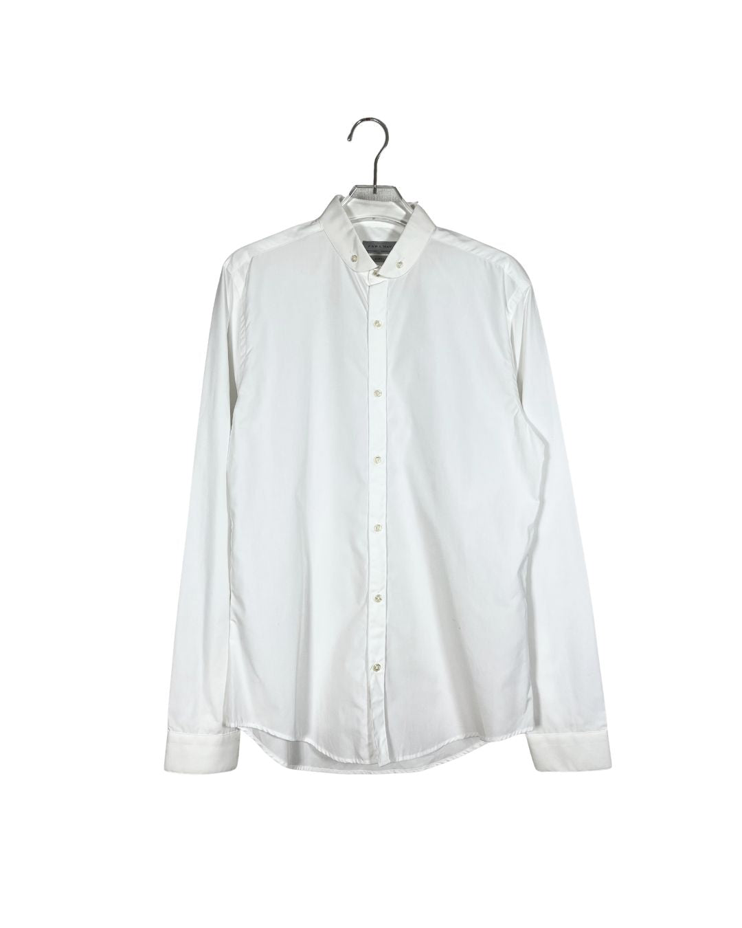 ZARA 長袖ワイシャツ / 丸襟 無地