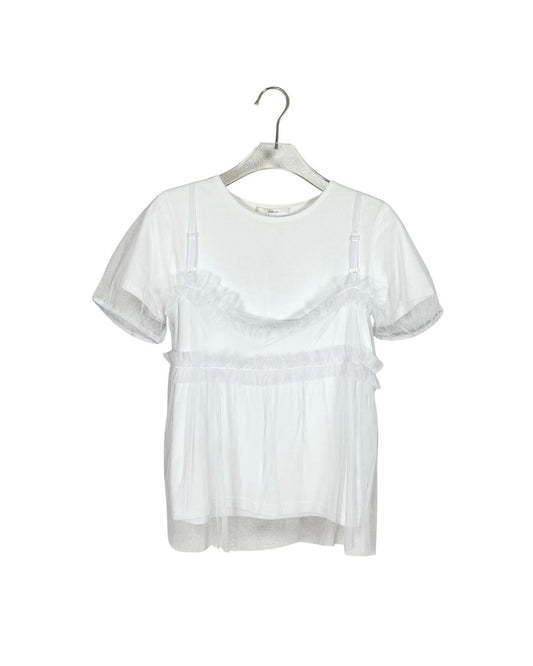 Droite lautreamont 半袖チュールビスチェトップス / レイヤード セット Tシャツ