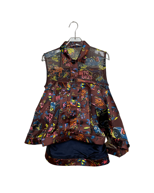 sacai ノースリーブトップス (SET UP) / Car Race Printseries